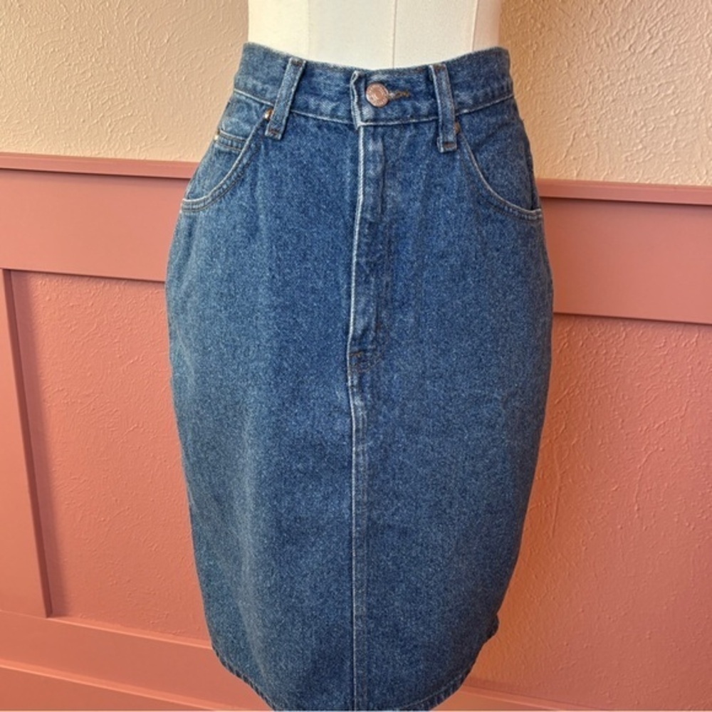 Levi's vtg 90s midi cotton denim skirt 900 series sz 6